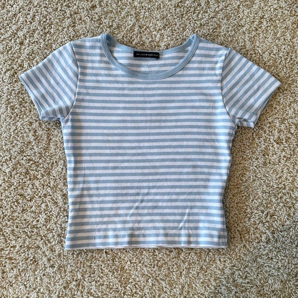 Brandy Melville Striped baby tee